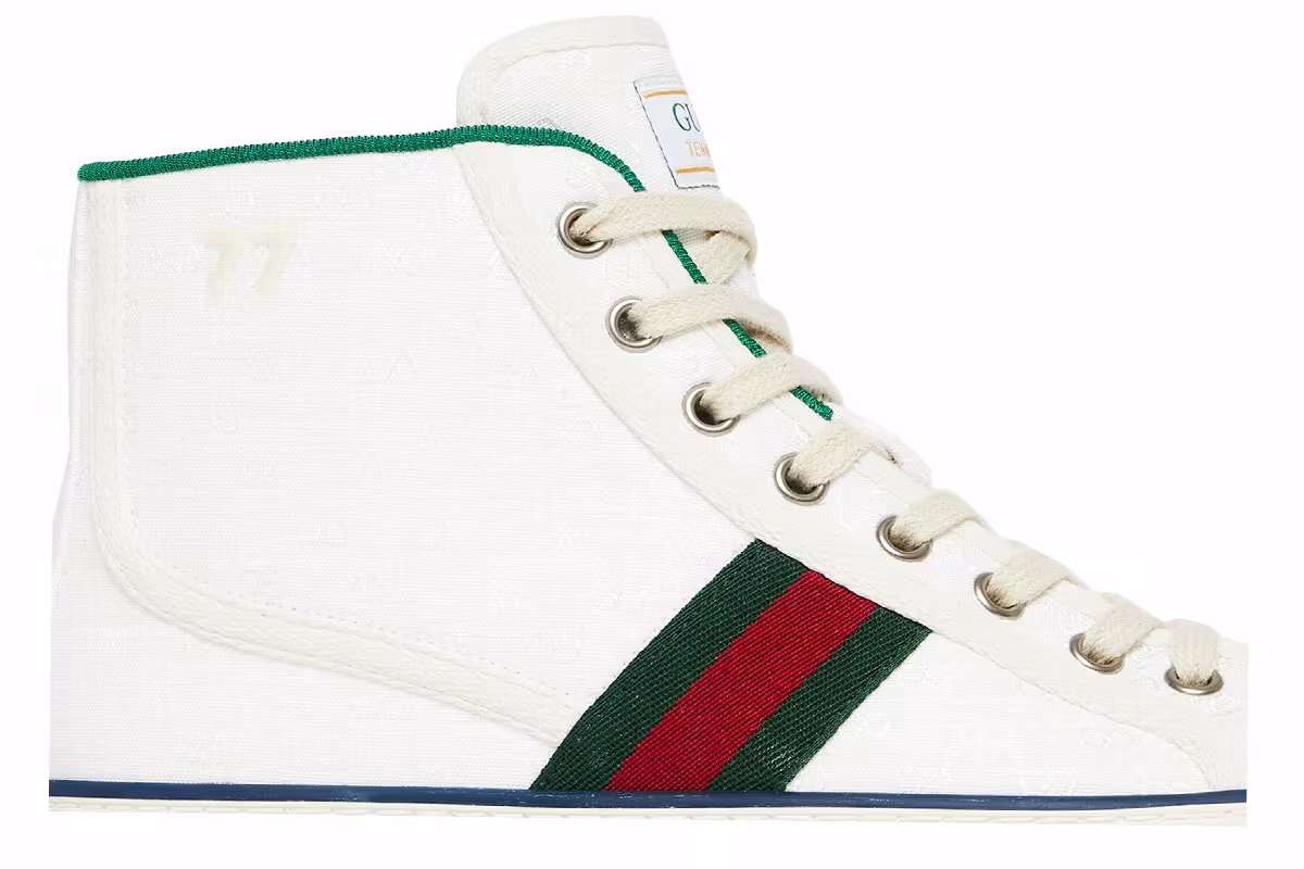 Gucci Women's Tennis 1977 High White Mini GG, view 3