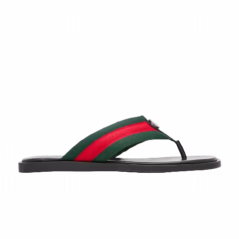 Gucci Thong Sandal With Interlocking G 'Web Black'