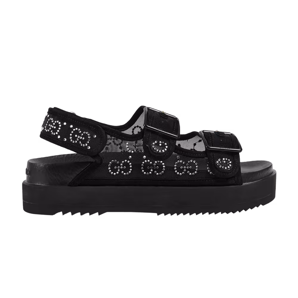 Gucci Women's GG Sandal Crystals - Black
