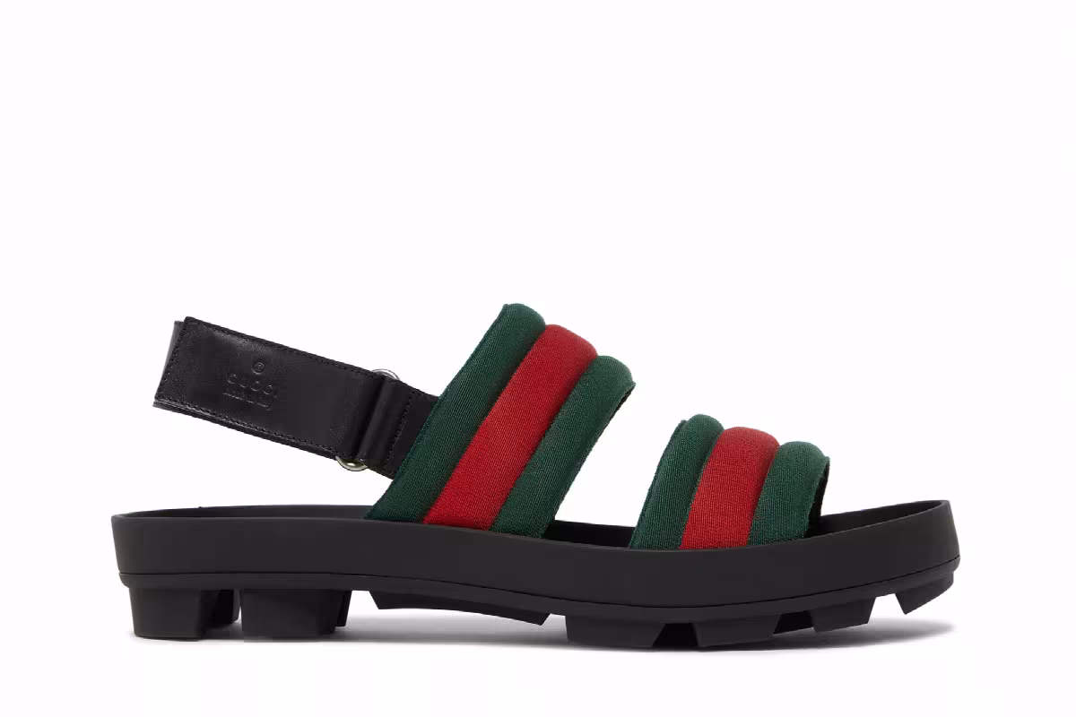 Gucci Web Sandal Black, view 2