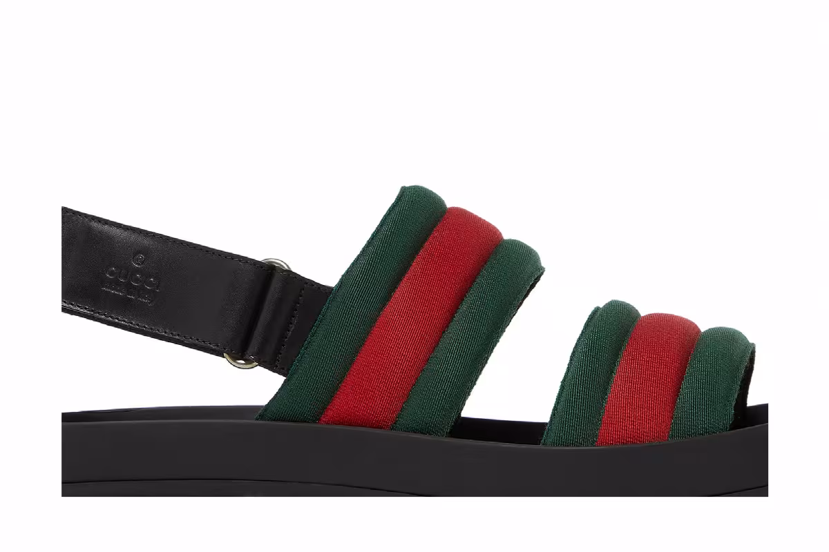 Gucci Web Sandal Black, view 3