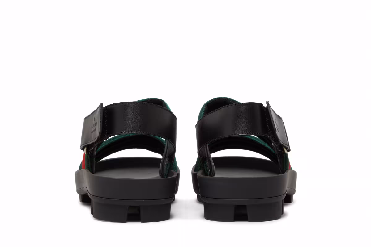 Gucci Web Sandal Black, view 7