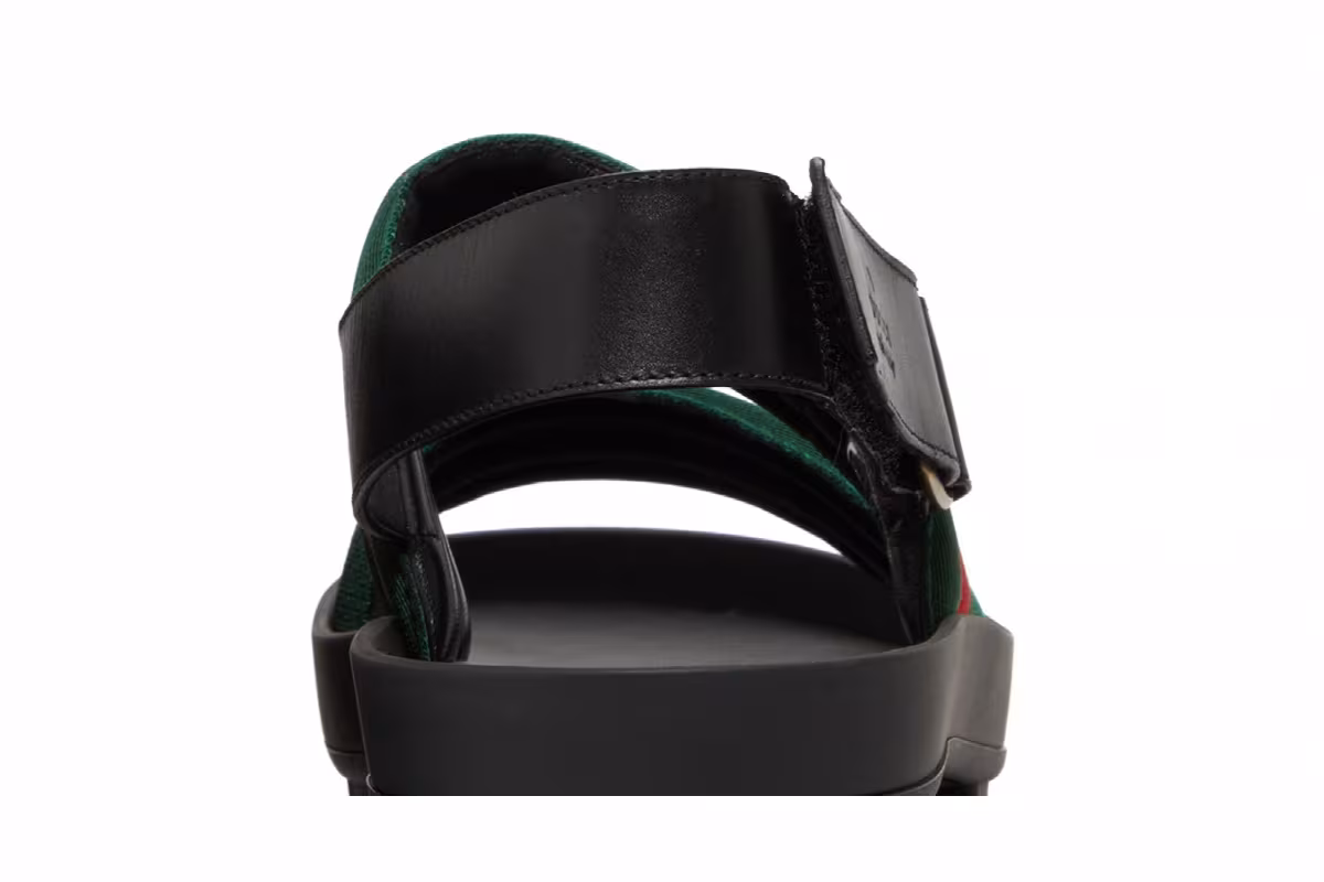 Gucci Web Sandal Black, view 8