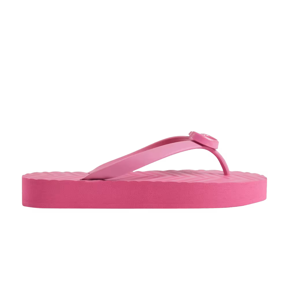 Gucci Women's Chevron Thong Sandal Pink