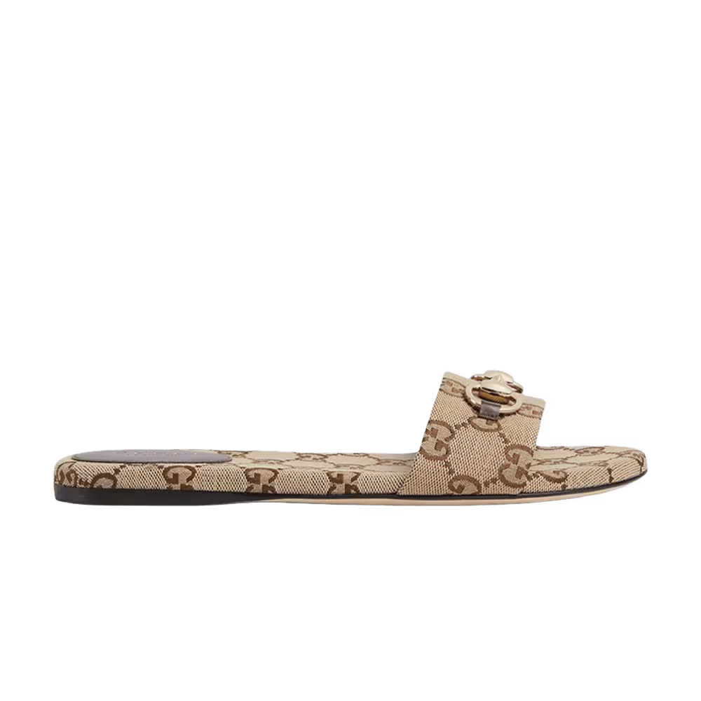 Gucci Women's Horsebit Slide Sandal Camel