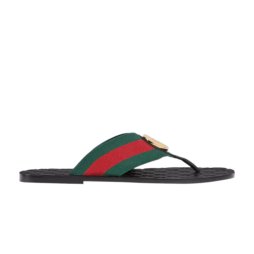 Gucci Riviera Thong Sandal Web Black