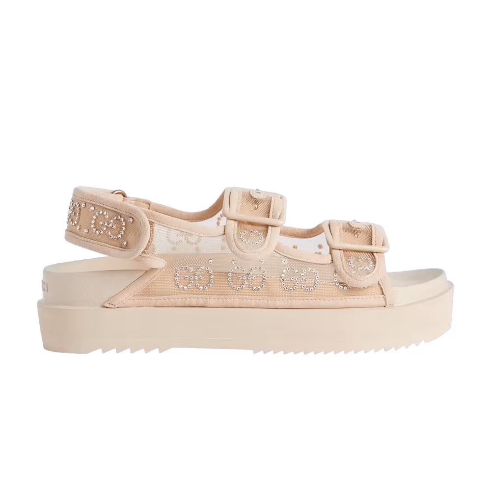 Gucci Women's GG Sandal Crystals - Rose Beige