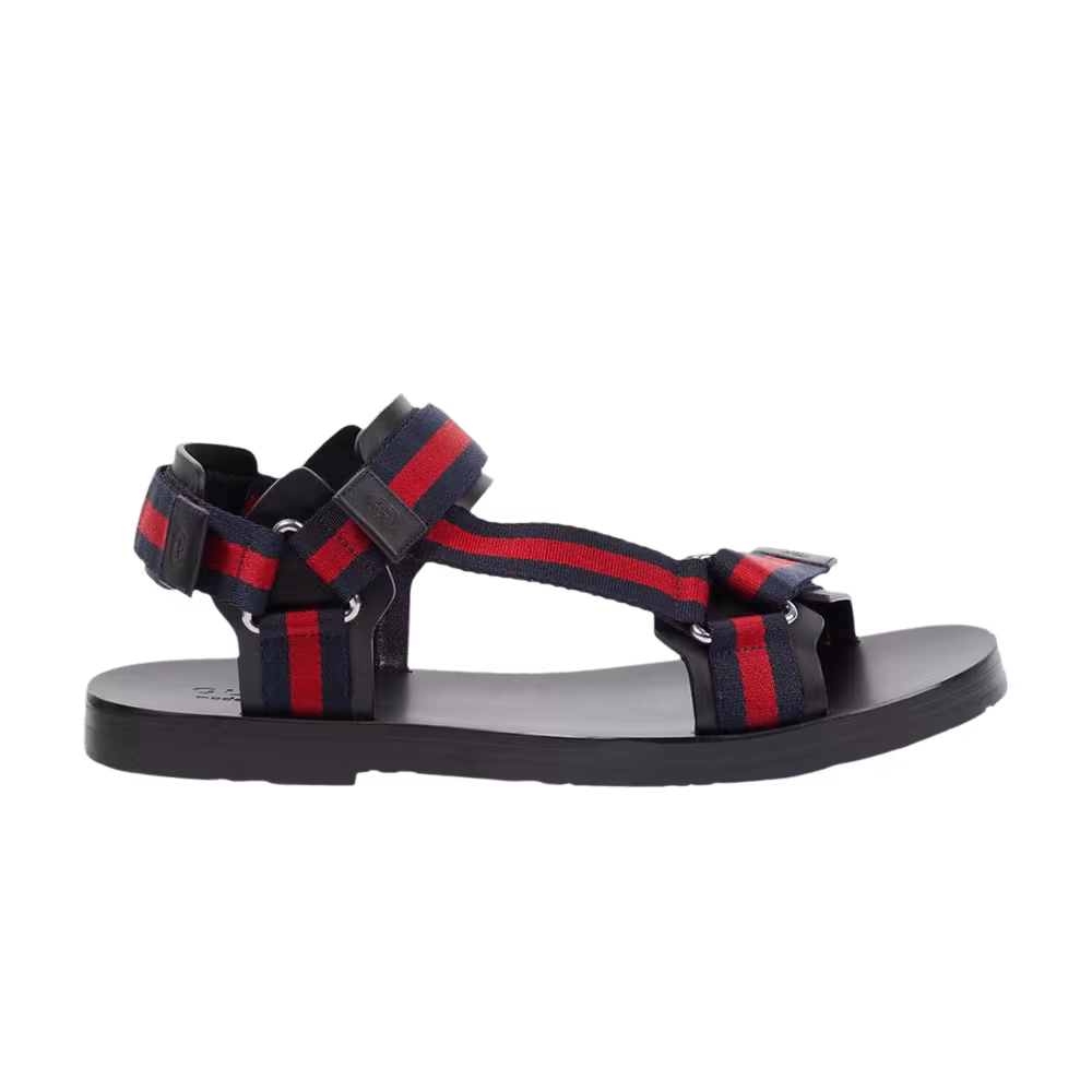 Gucci Web Stripe Sandal Red Blue