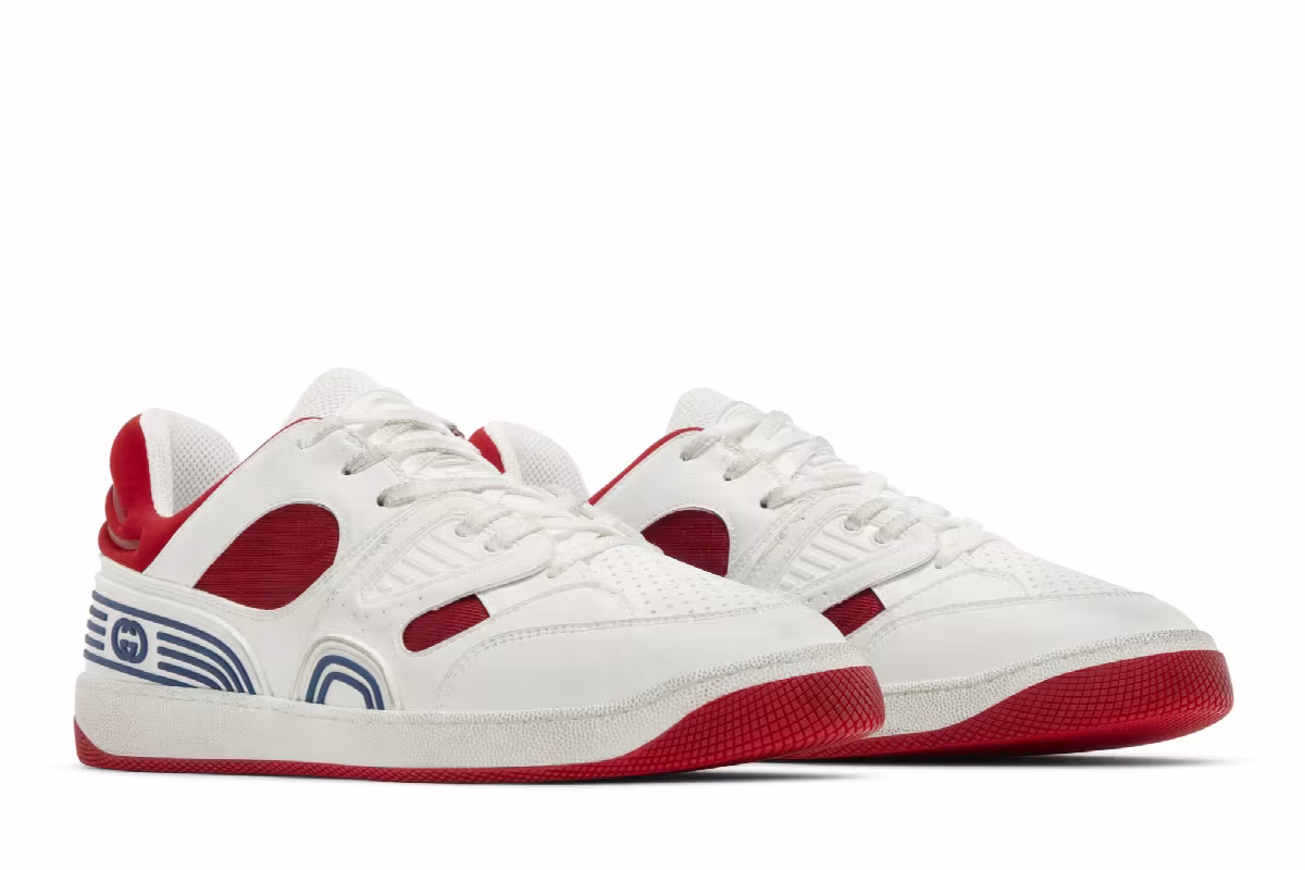 Gucci Basket Low White Demetra Red, view 9