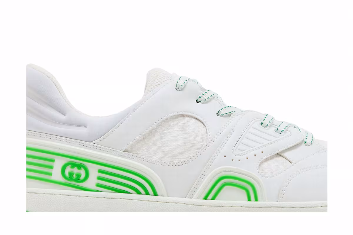 Gucci Basket Low White Demetra Green, view 3