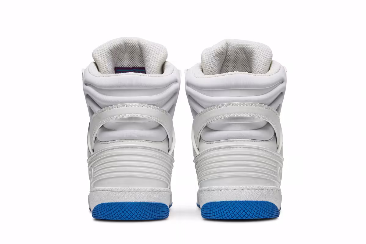 Gucci Basket High Sneaker White Blue, view 7