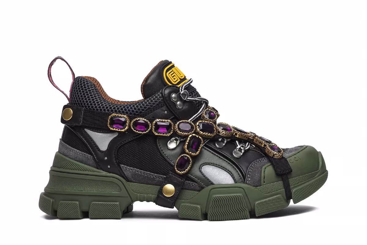 Gucci Women's Flashtrek Crystals Green, view 2