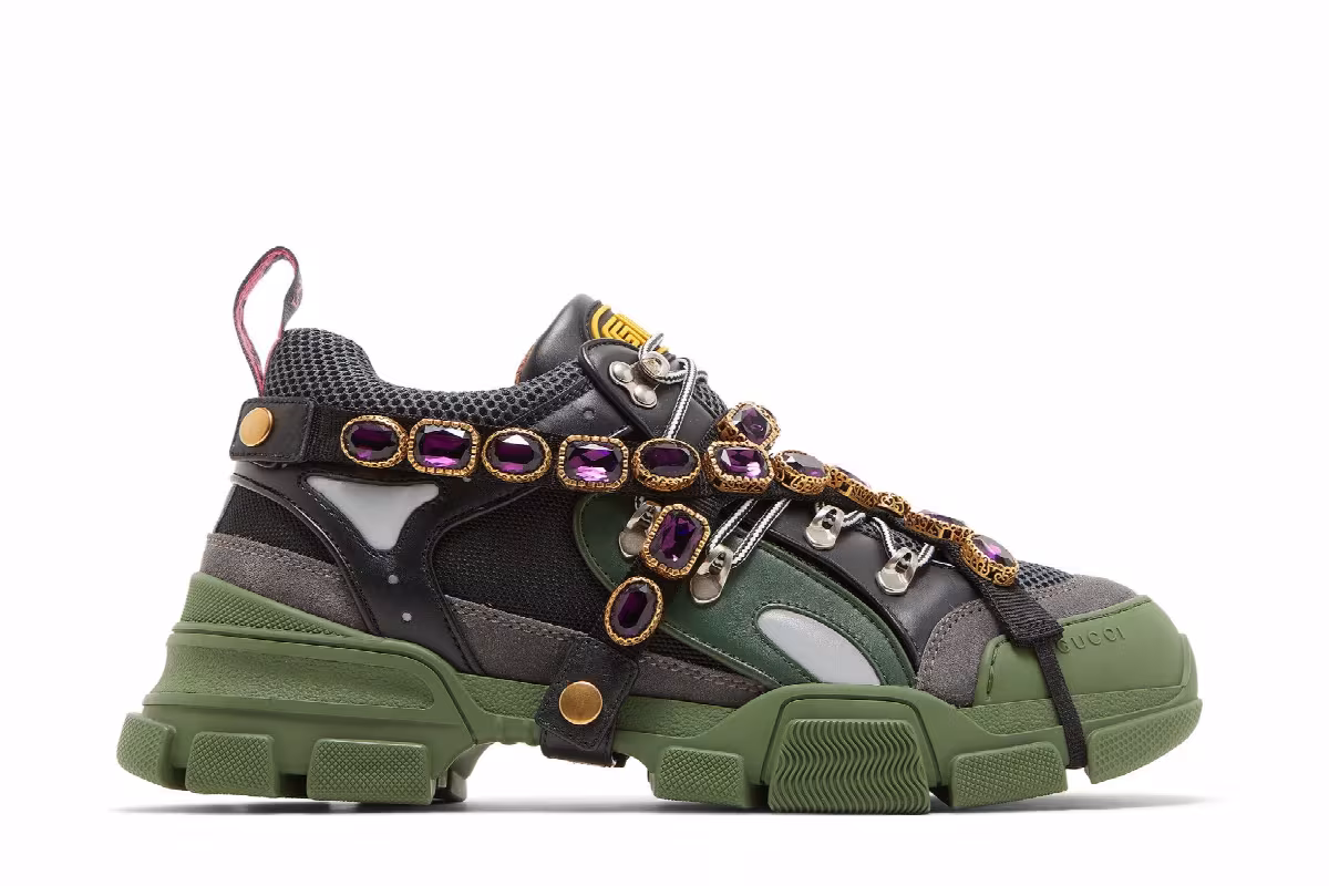 Gucci Flashtrek Green Crystals, view 2