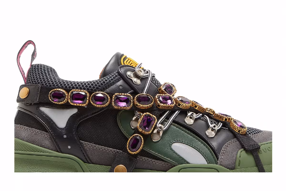 Gucci Flashtrek Green Crystals, view 3