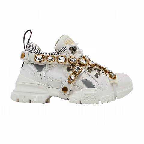Gucci Wmns Flashtrek 'Crystals - White'