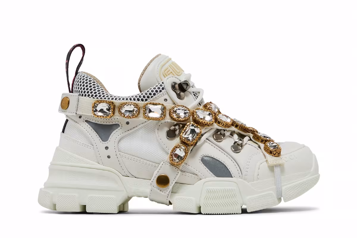 Gucci Women's Flashtrek Crystals - White, view 2