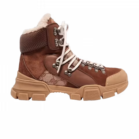 Gucci Flashtrek High 'Brown Shearling'