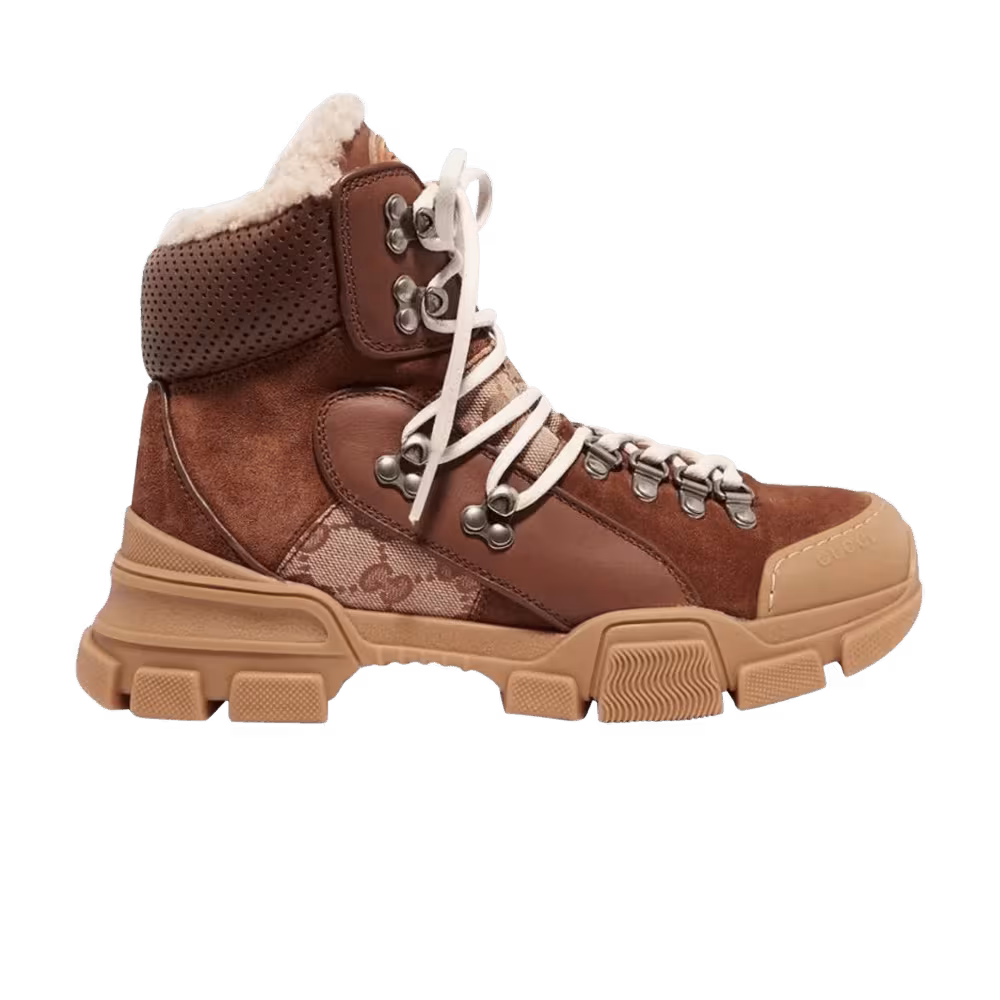 Gucci Flashtrek High Brown Shearling