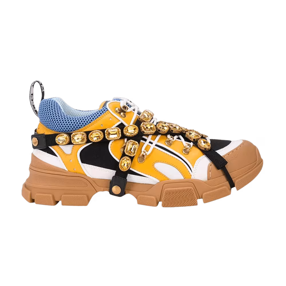 Gucci Flashtrek Leather Crystals Tan