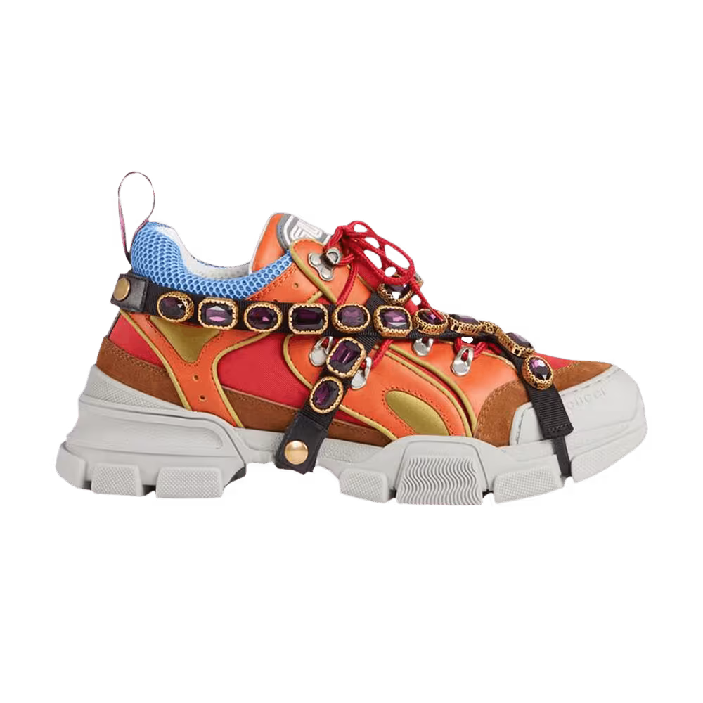 Gucci Flashtrek Leather With Crystals Orange