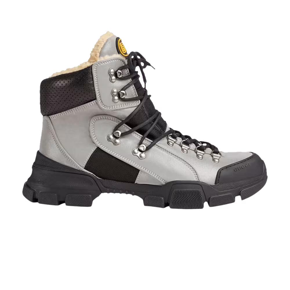 Gucci Flashtrek High Silver Black