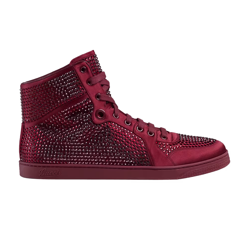 Gucci Coda Signature High Red Crystal Studs