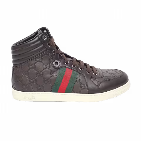 Gucci Guccissima Leather High Top 'Brown'