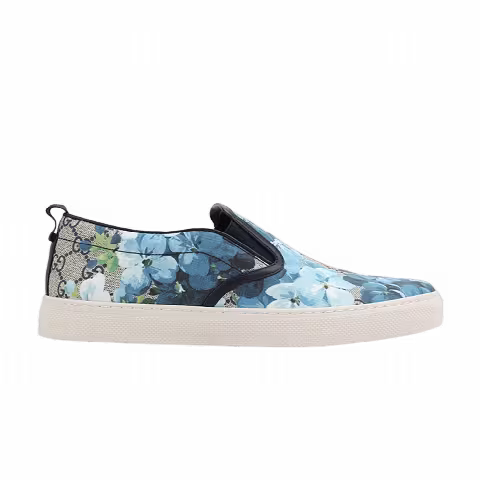 Gucci GG Supreme Canvas Slip-On 'Blue Floral'