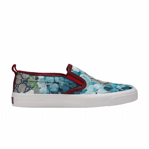 Gucci Wmns GG Supreme Canvas Slip-On 'Blue Floral'