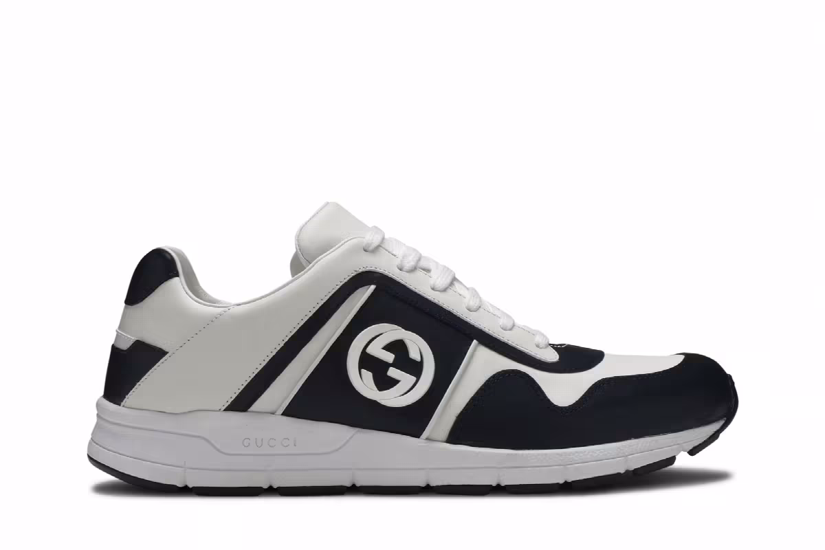 Gucci Leather Low Top Blue, view 2