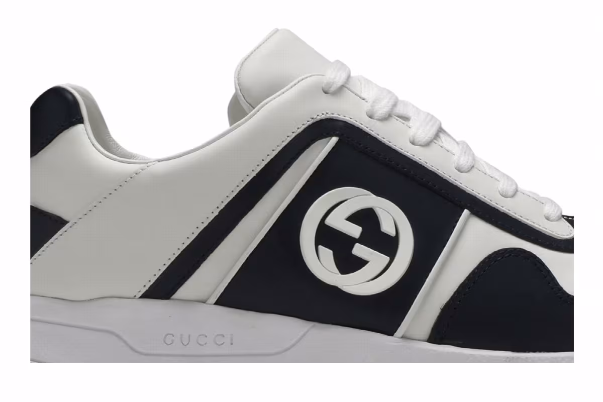 Gucci Leather Low Top Blue, view 3