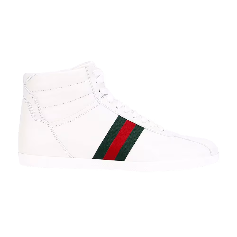 Gucci Leather Web High White