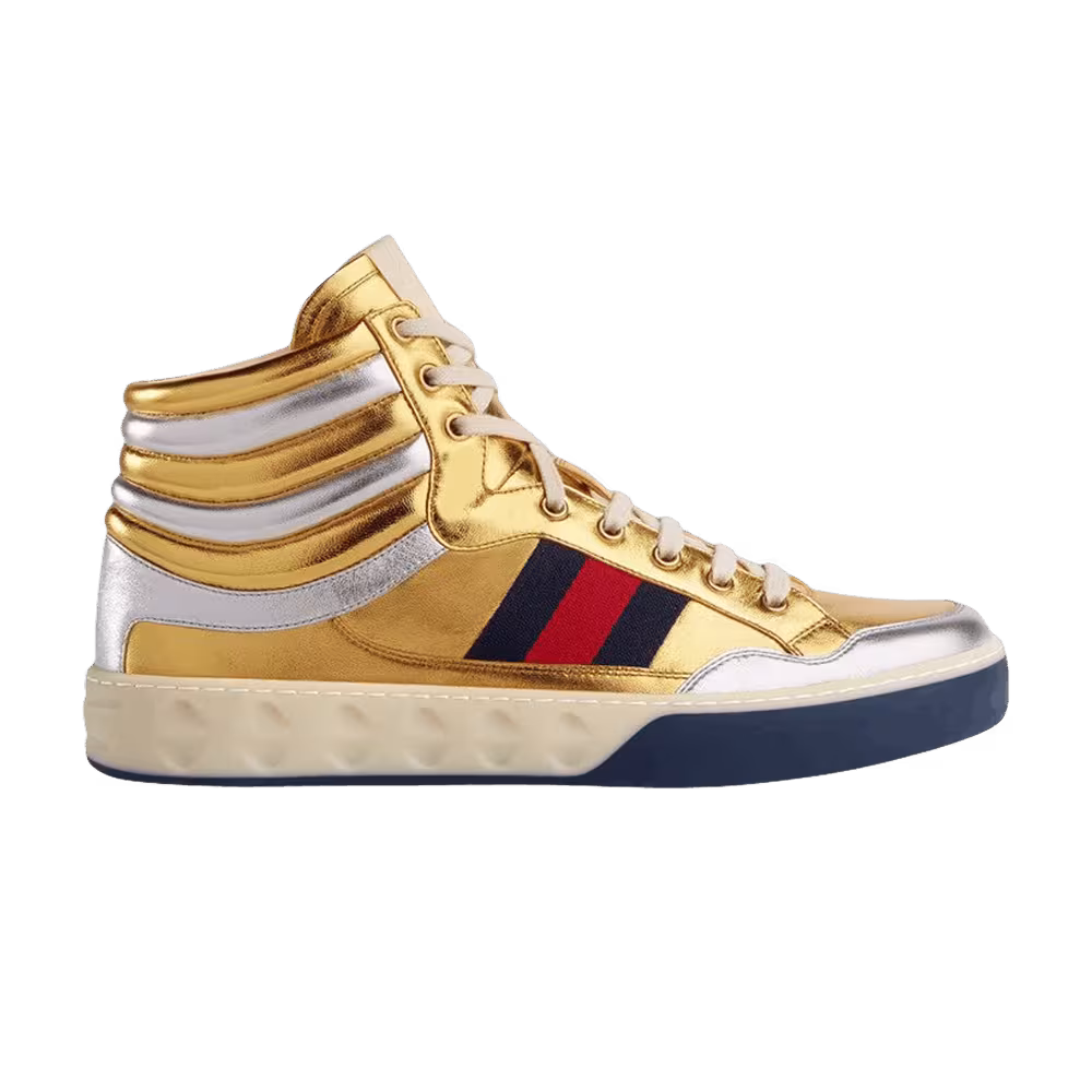 Gucci Leather High Metallic Gold