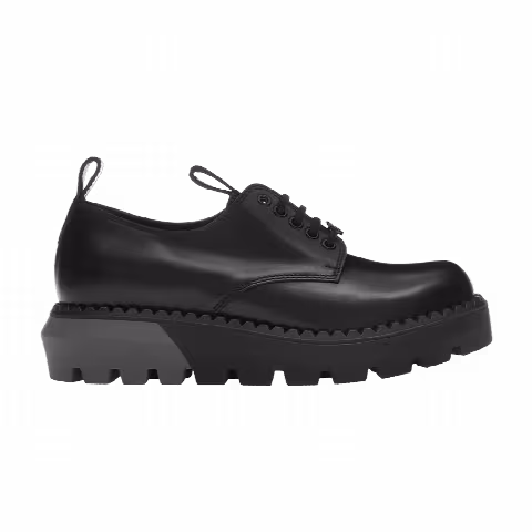 Gucci Leather Lace Up Low 'Black Grey'