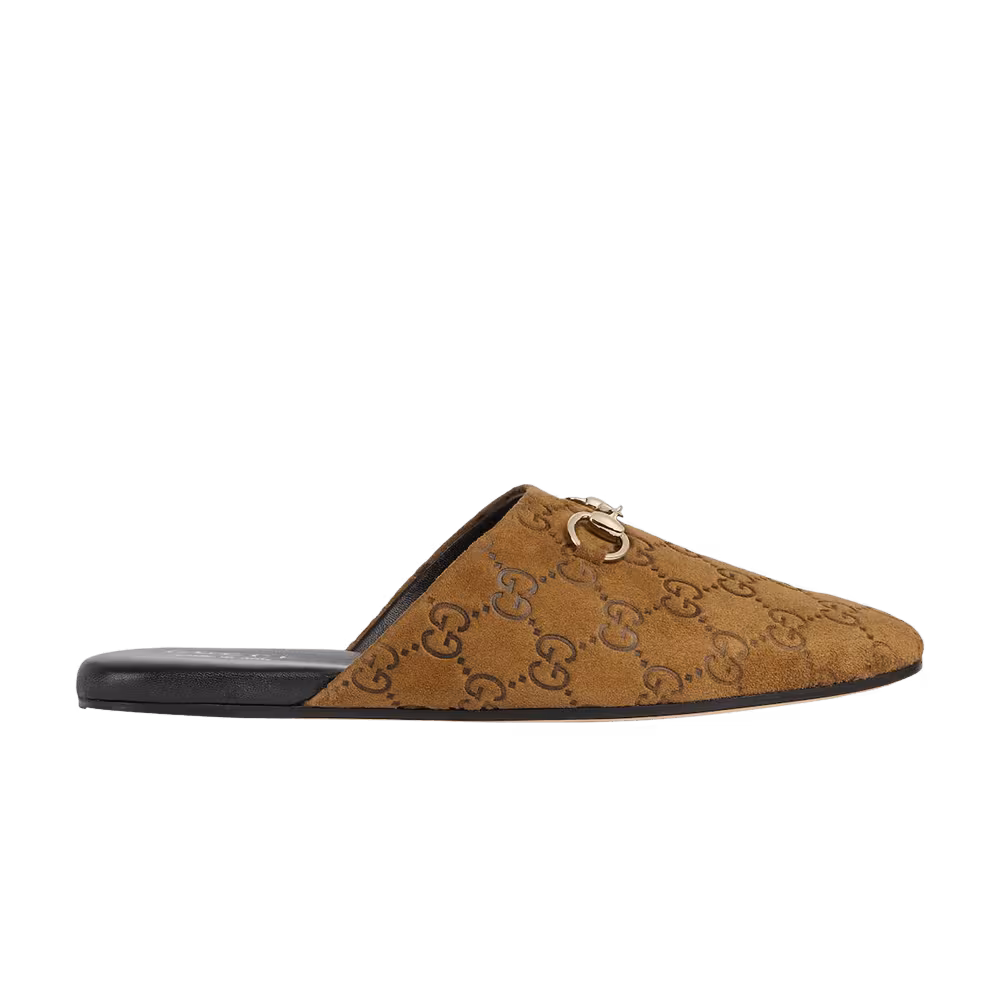 Gucci Women's Horsebit Mule GG Brown