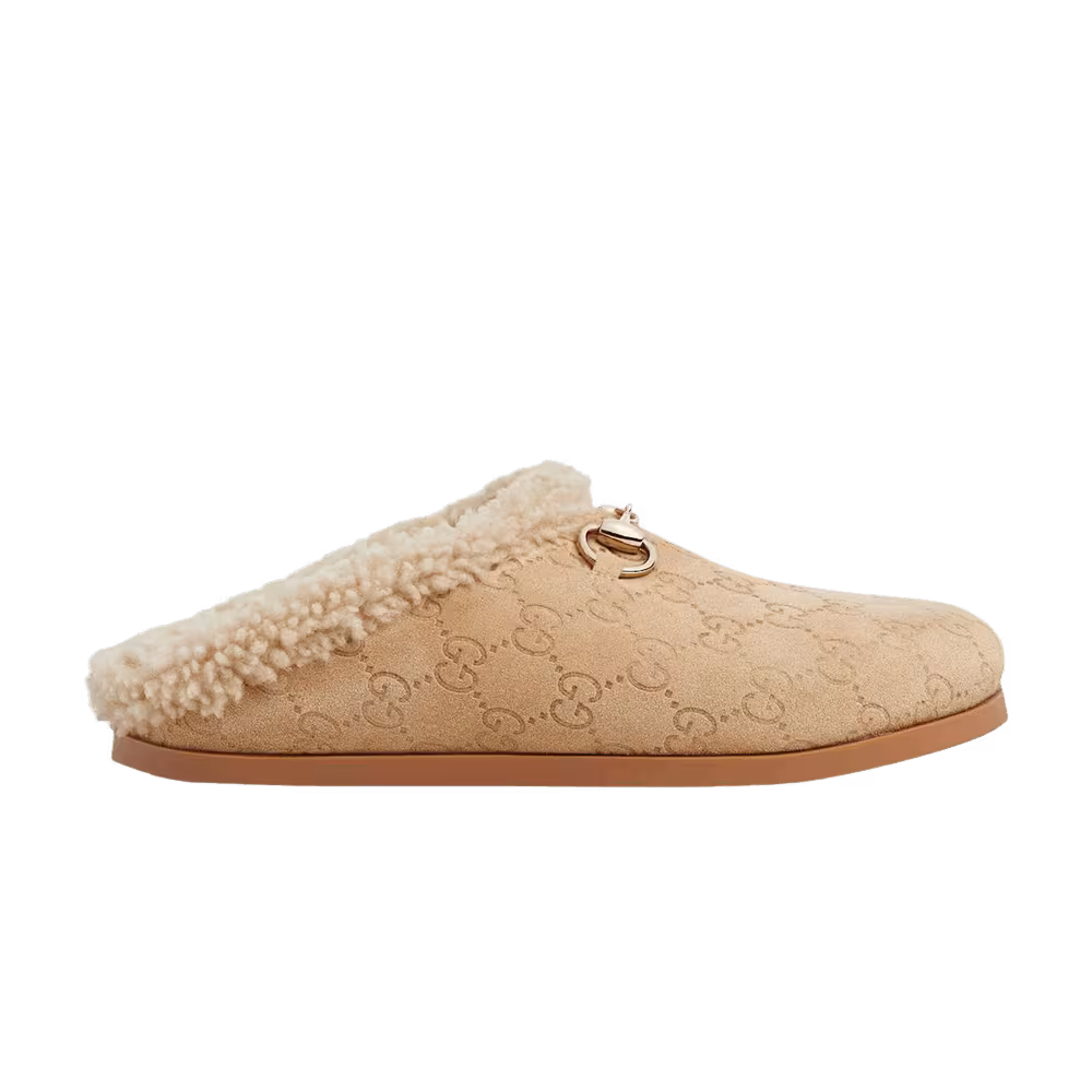 Gucci Women's Horsebit Mule Beige