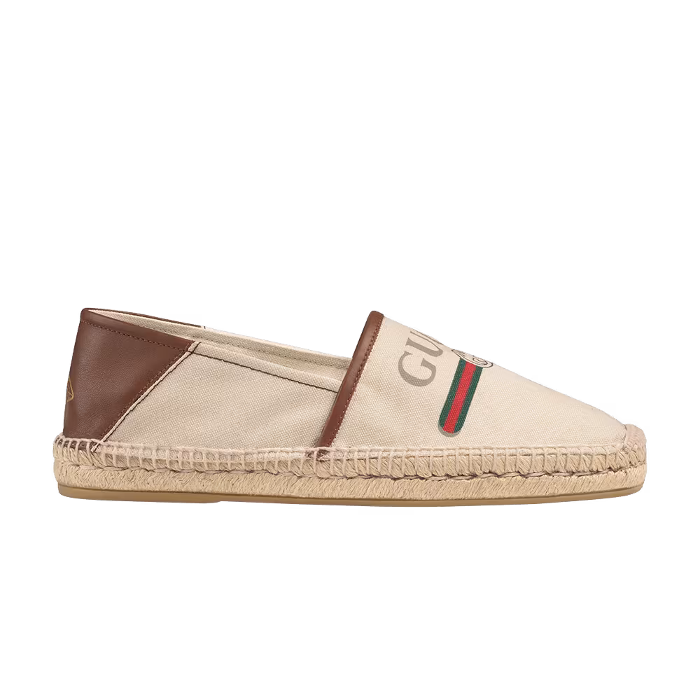 Gucci Logo Espadrille Brown