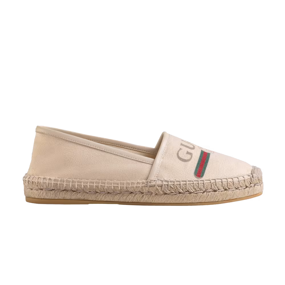 Gucci Women's Logo Canvas Espadrilles Off White
