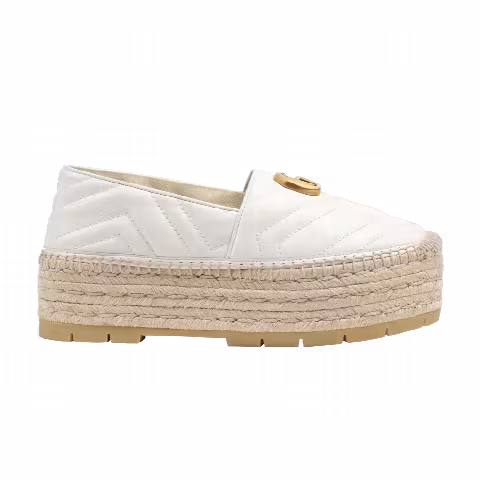 Gucci Wmns GG Espadrilles Double Platform 'White'