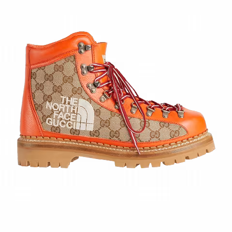The North Face x Gucci Lace Up Boot 'Beige Orange Monogram'