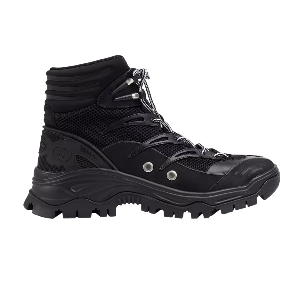 Gucci Lace Up Boot Black