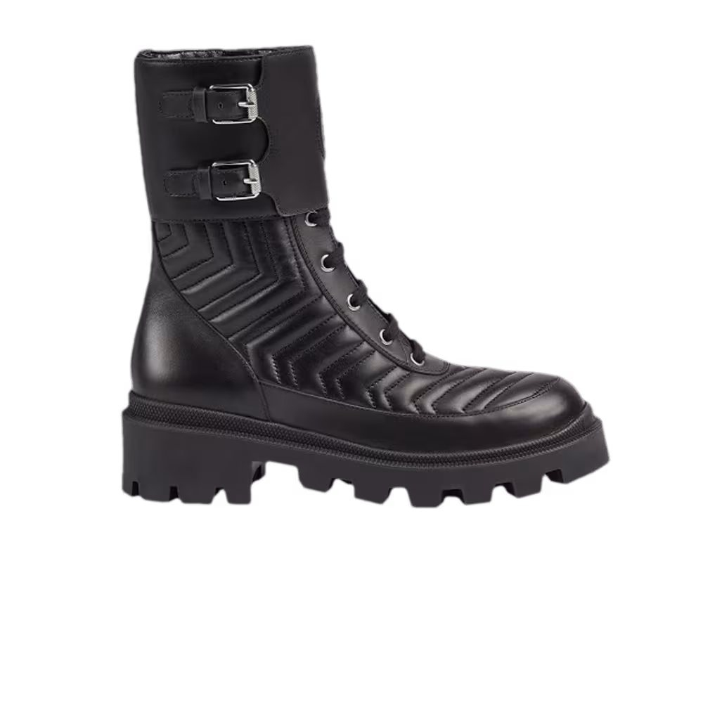 Gucci Women's Leather Ankle Boot Interlocking G