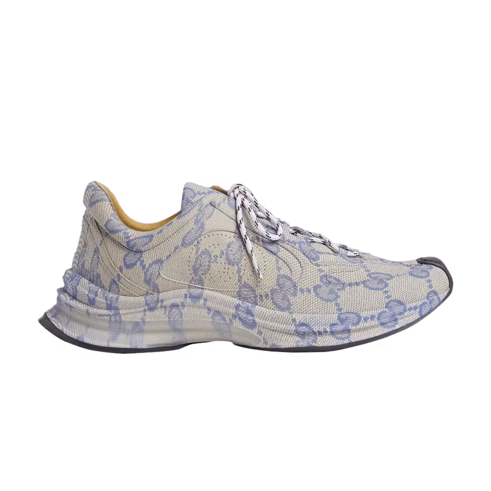 Gucci Run Sneaker Beige Blue Monogram