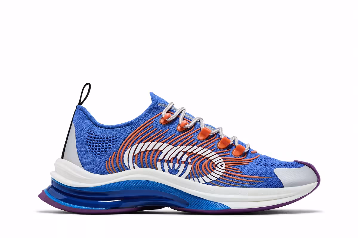 Gucci Run Sneaker Blue, view 2