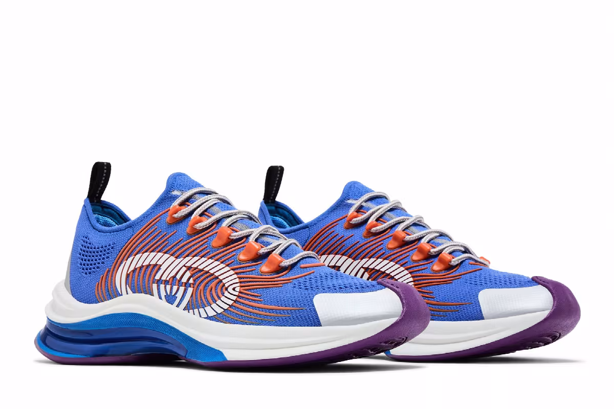 Gucci Run Sneaker Blue, view 9