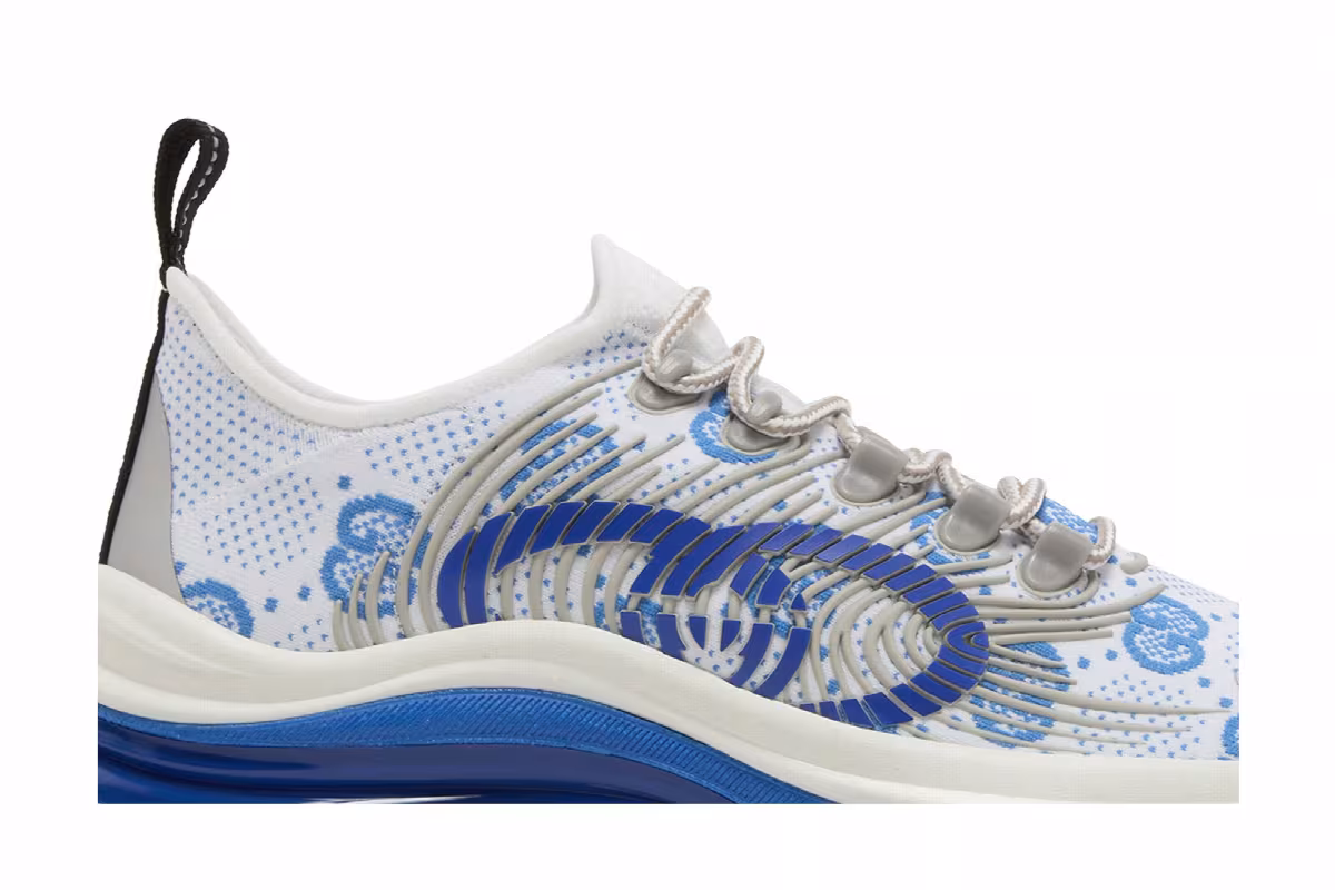 Gucci Women's Run Sneaker White Blue, view 3