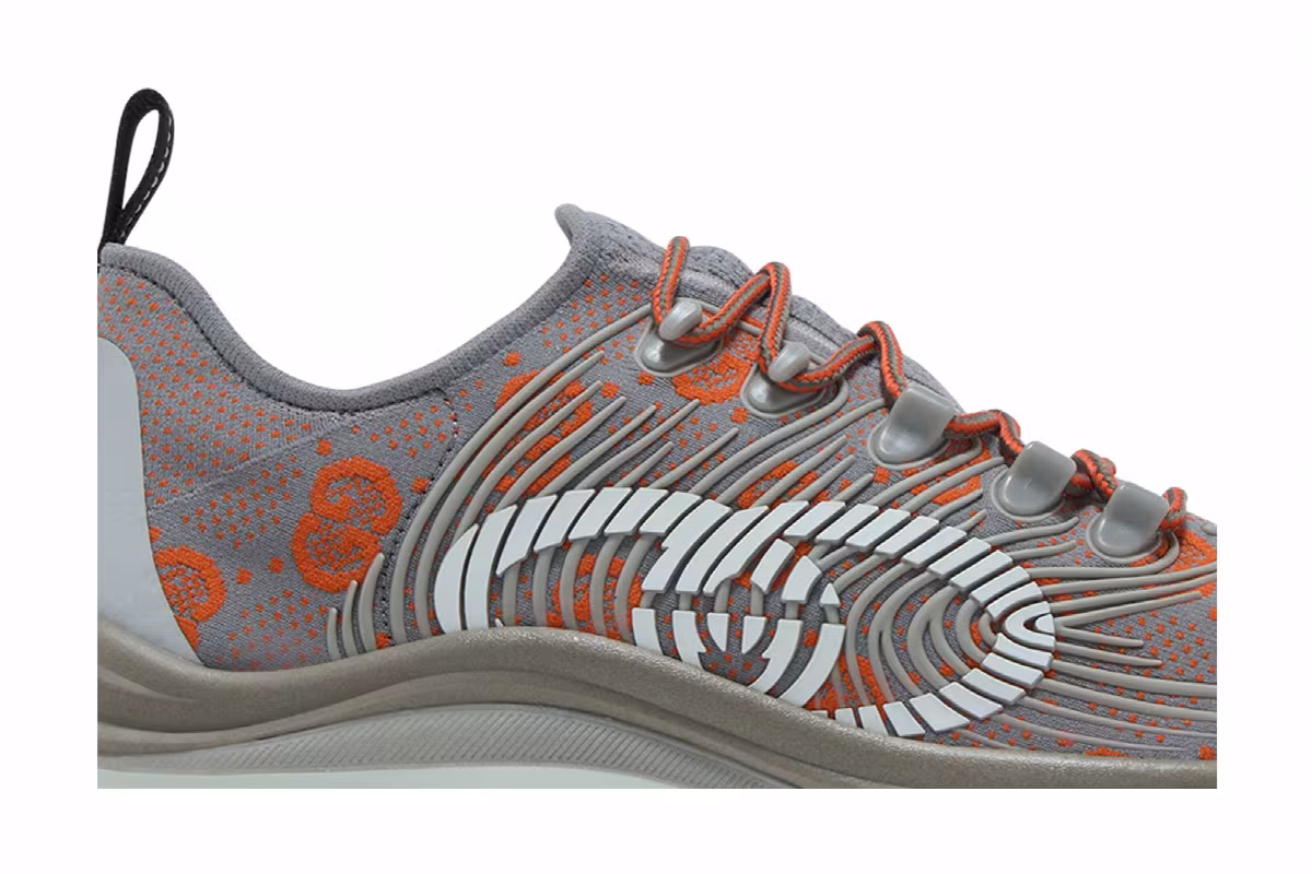 Gucci Run Sneaker Grey Orange, view 3