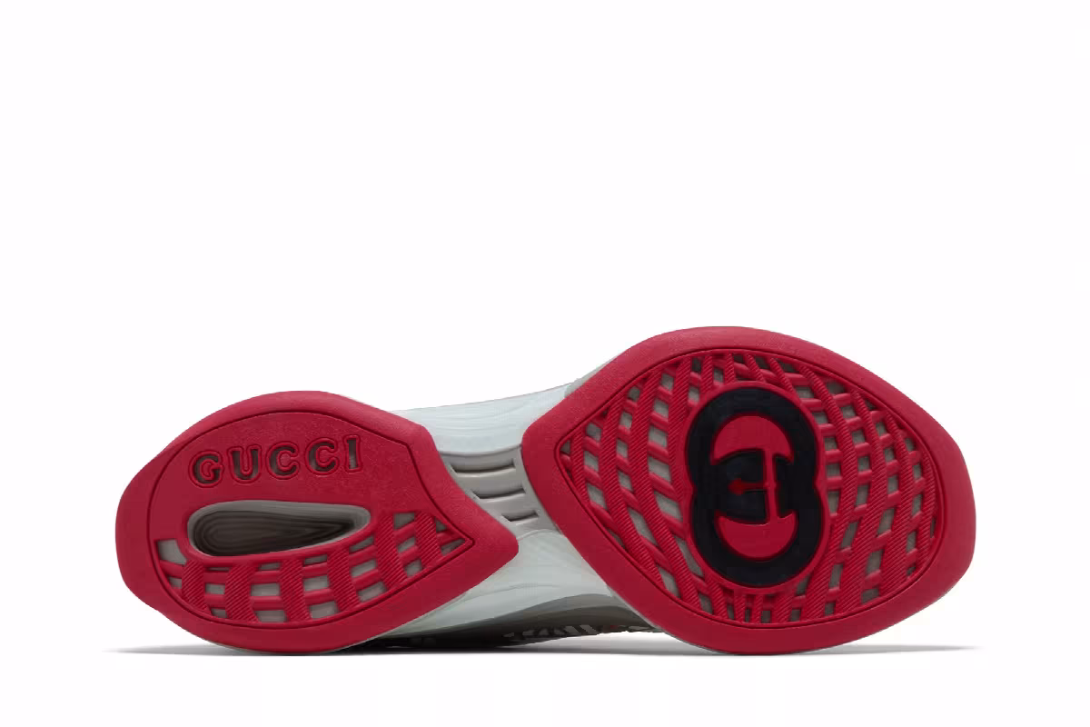 Gucci Run Sneaker Grey Orange, view 5