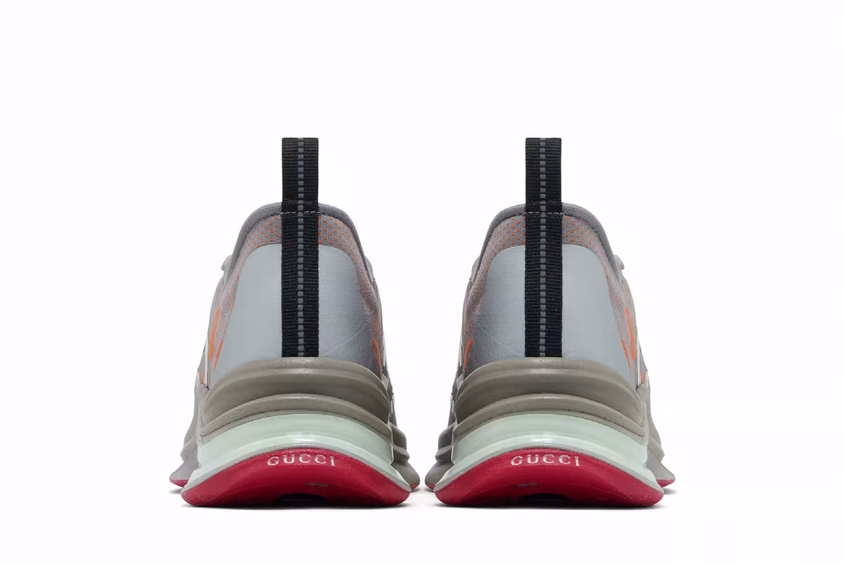 Gucci Run Sneaker Grey Orange, view 7