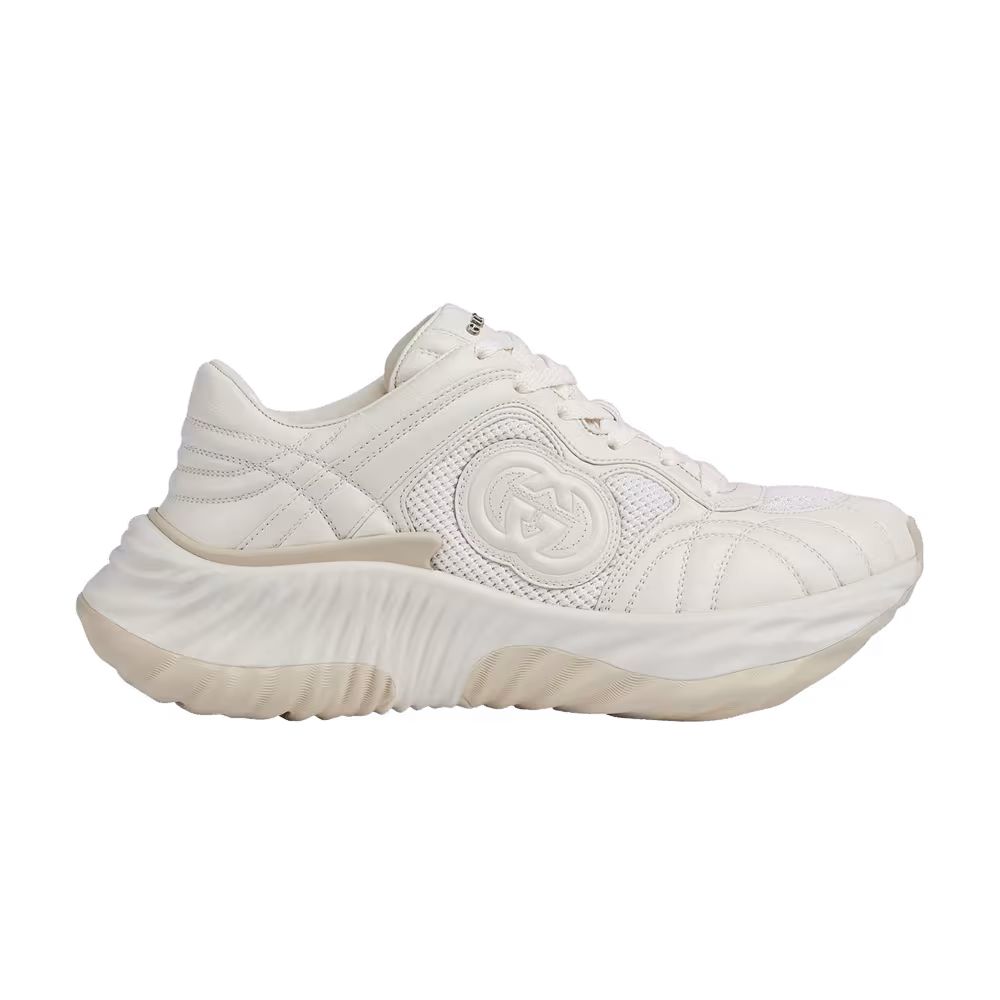 Gucci Women's Ripple Sneaker White Light Gold Metallic